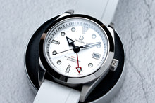 Load image into Gallery viewer, 24 hours GMT Chapter ring for DIY Watch Club Divers and Expedition Watch - Silver with black Markers