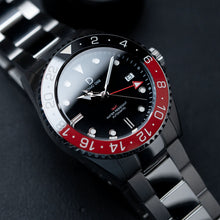 Load image into Gallery viewer, diy watch club - 42mm &quot;Coke&quot; Diver Dress GMT Watch Kit | Stainless Stain Bracelet | Ceramic Red-Black GMT Bezel | DWC-D03
