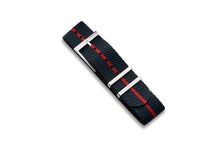 Load image into Gallery viewer, EONIQ Classic Nylon Strap - Navy x Black with Red centerline