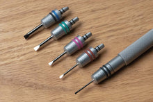 Load image into Gallery viewer, DIY Watch Club Watchmaker&#39;s Screwdriver with Ball Bearings &amp; 5 Interchangeable Blades