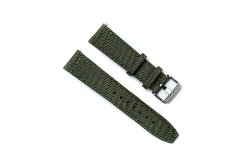 DIY WATCH CLUB Nylon Fabric Strap -- Army Green