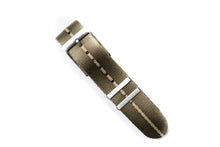 Load image into Gallery viewer, DIY Watch Club Classic Nylon Strap - Olive with Khaki centerline seatbelt
