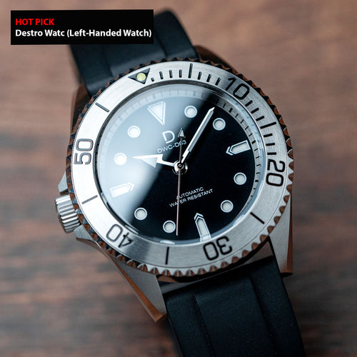 42mm Destro - The Left-handed Dive Watch Kit  | D03 Sandwich Dial with BGW9 Lume