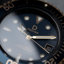 Load image into Gallery viewer, 42mm Blue Bronze Dive Watch kit with Vintage Brown Strap | D03 Deep Blue Sandwich Dial with BGW9 SuperLume | Movement: Seiko Automatic