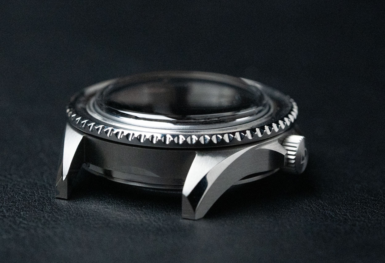 42mm DWC Diver Case - Classic Bezel variant - Stainless Steel - Top Hat Sapphire Double Dome (DWC-CD-01) - diy watch club watch modding and watchmaking
