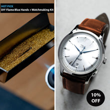 Load image into Gallery viewer, DIY Flame Blue Hands + Watchmaking Kit | 38.5mm Mosel Series Edition - With Miyota 8315 / 8215