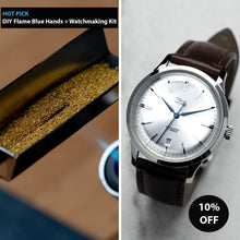 Load image into Gallery viewer, DIY Flame Blue Hands + Watchmaking Kit | 38.5mm Mosel Series Edition - diy watch club 
