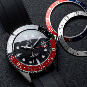 [Modding Starter Combo] DIY Kit Bundle | 42mm Dive GMT Coke, Pespi, and Silver steel Bezel | Seiko Automatic GMT movement | DWC-D03 