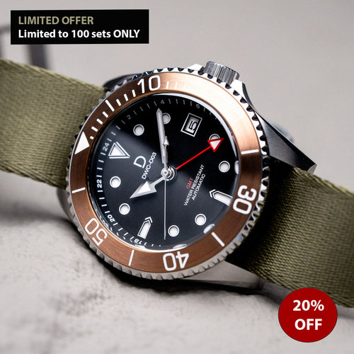 AUTUMN SPECIAL - GMT Diver with Nylon Strap  | Seiko NH34 Automatic GMT | DWC-D02/ DIY watchmaking kit 