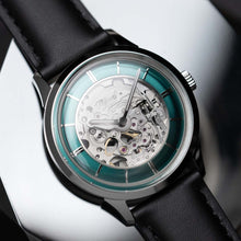 Load image into Gallery viewer, DIY Watchmaking Kit | 38.5mm Mosel (2025) series - Emerald Green Skeleton Crystal Dial dress watch w/ Miyota 82S0