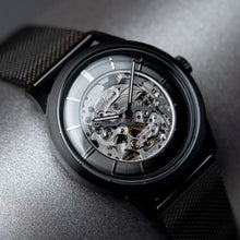 Load image into Gallery viewer, DIY Watchmaking Kit | 38.5mm Mosel (2025) series - Black Skeleton Crystal Dial dress watch w/ Miyota 82S0

