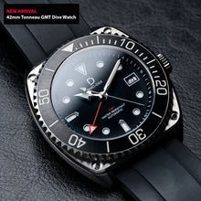Load image into Gallery viewer, DIY Watchmaking Kit | 42mm GMT Tonneau Dive Watch | TMI Automatic NH34