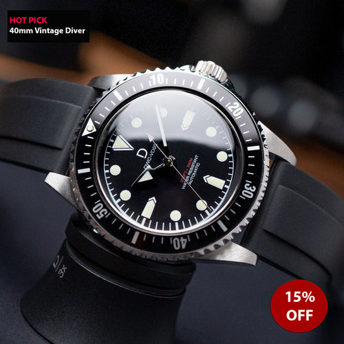 40mm Vintage Dive Watch Kit (Seiko NH35 / NH38 Mechanical Movement) with tools and video instructions - VD03