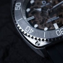 Load image into Gallery viewer, DIY Watchmaking Kit | 42mm NH70 Dive Tonneau Watch With Crystal Dial | DWC-D02S - side profile