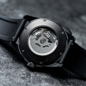 42mm ALL BLACK Stealth Build dive watch kit  | D03 Sandwich Dial with Black lume
