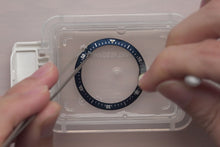 Load image into Gallery viewer, 39.4mm Aluminum Diver Bezel Insert - Type C Navy Blue (bezel insert for bleaching)