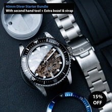 Load image into Gallery viewer, [Starter Bundle] DIY Kit Bundle | 40mm Diver With Second Hand Setting Assisting Tool | Seiko NH70