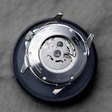 Load image into Gallery viewer, NEW ARRIVAL - 42mm Silver GMT Dive Watchmaking Kit with Forge Carbon Fiber Dial &amp; Bezel Insert | Seiko NH34 - case back
