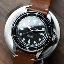 Load image into Gallery viewer, 40mm Vintage Dive Watch With Vintage strap &amp; Retro- Dome Acrylic Bezel Insert  (TMI NH35/ NH70 Movement) with tools and video instructions