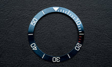 Load image into Gallery viewer, Blue stainless steel bezel insert for Seiko Mod (Requires DWC bezel)