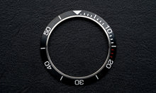 Load image into Gallery viewer, Black stainless steel bezel insert for Seiko Mod and diy watch club diver