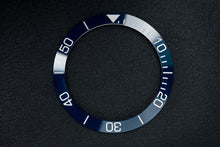 Load image into Gallery viewer, Blue ceramic bezel insert - for seiko mod and diy watch club diver