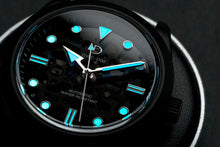 Load image into Gallery viewer, Sapphire dial with BGW9 superlume on a Seiko NH72 movement