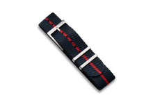 Load image into Gallery viewer, DIY Watch Club Classic NATO Strap - Navy x Black with Red centerline